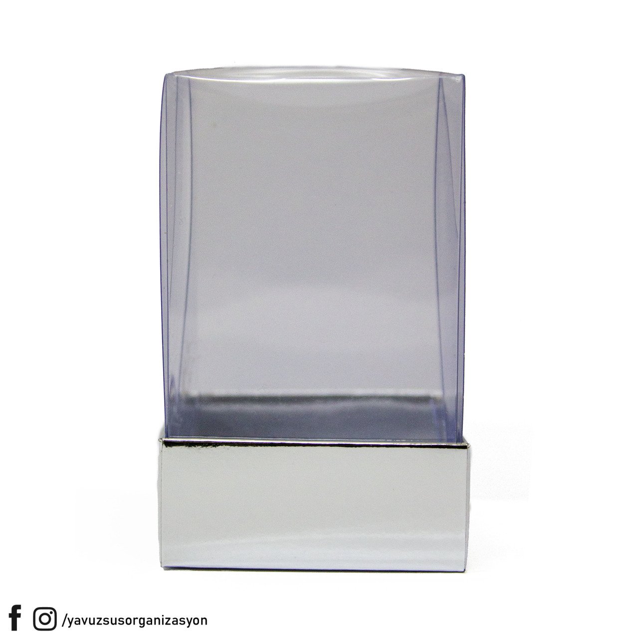 5x5x8 cm Asetat Kapaklı Kutu (25 adet) GUMUS