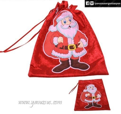 Yılbaşı Noel Baba Çuvalı & Kesesi(40*30cm)