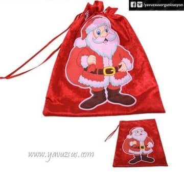 Yılbaşı Noel Baba Çuvalı & Kesesi(40*30cm)