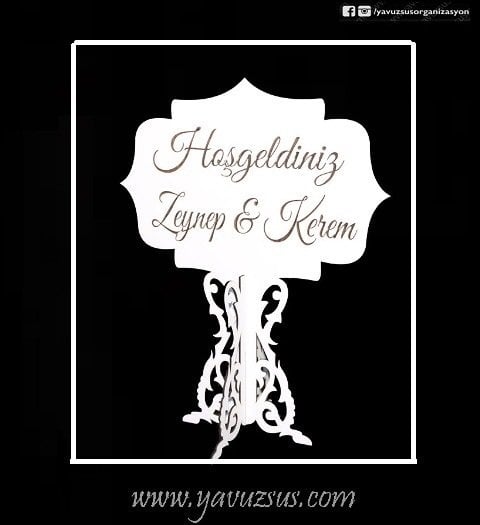 Ahşap Ayakta İsimlik(43*35cm)