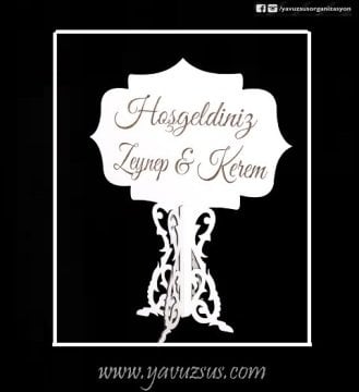 Ahşap Ayakta İsimlik(43*35cm)