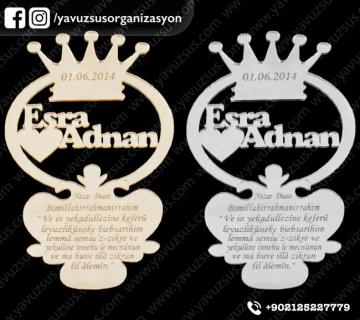 Taçlı dikiz aynası süsü 13x8 ALTIN