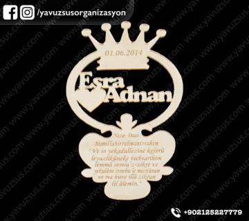 Taçlı dikiz aynası süsü 13x8 ALTIN