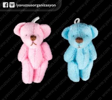 Peluş mini ayıcık 3,5 cm MAVI