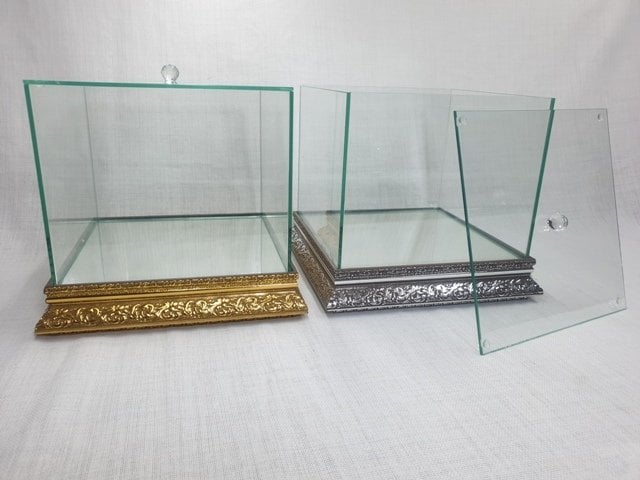 Ahşap Hazneli Kapaklı Cam Sandık(25*25*20 )