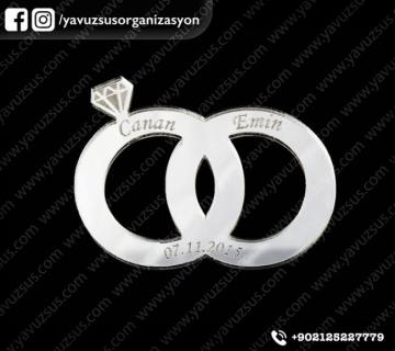 kişiye özel tasarım çiftli alyans ALTIN