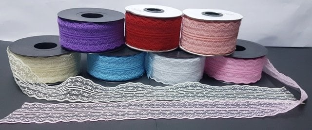 50mm 25m dantel kurdele LILA