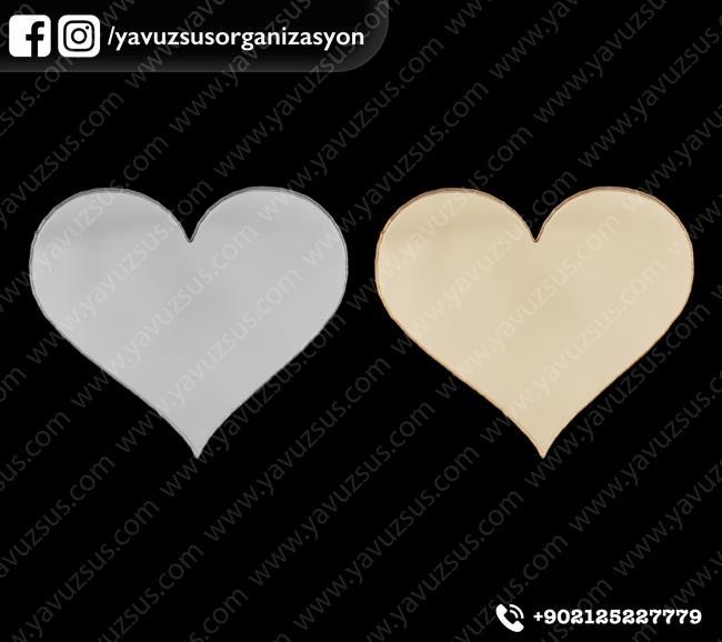 pleksi kalp boş(1mm) ALTIN 3X3