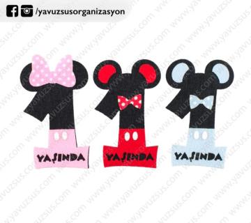 kulaklı keçe 1 yaş figür (6ad) (KLD) KIRMIZI