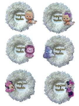 Yuvarlak Figürlü Mıknatıslı Bebek Hediyeliği