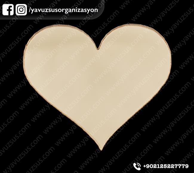 pleksi kalp boş(1mm) ALTIN 9X9