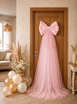 40*200cm saten & kristal tül fiyonk  Kapı süsü