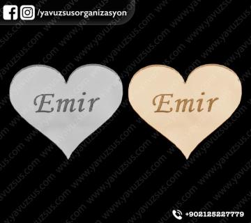 Pleksi kalp yazılı(2mm) ALTIN 3X3
