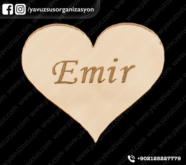 Pleksi kalp yazılı(2mm) ALTIN 5X5