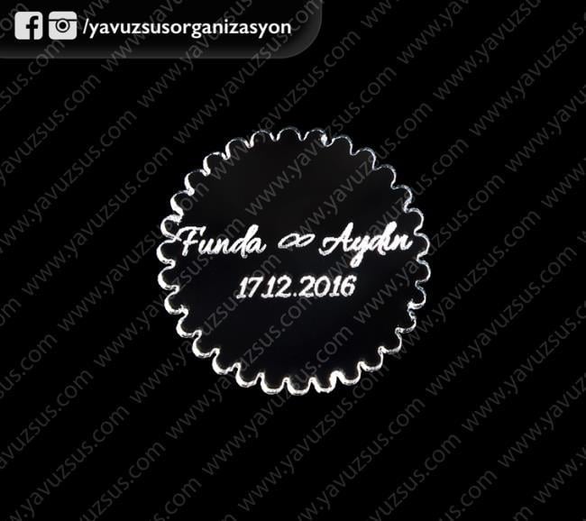 2mm pleksi tırtıklı yuvarlak süs