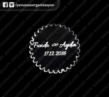 2mm pleksi tırtıklı yuvarlak süs