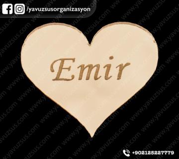 Pleksi kalp yazılı(2mm) ALTIN 8X8