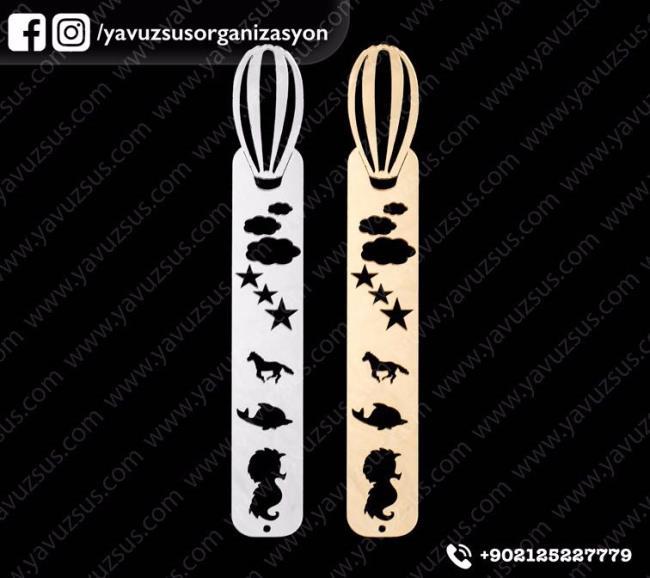 pleksi kitap ayracı BALON (3x22,5) GUMUS