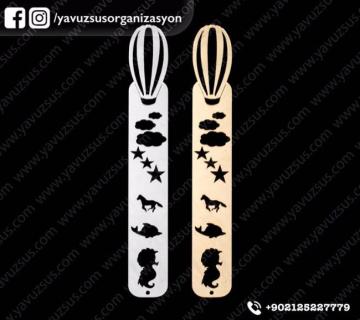 pleksi kitap ayracı BALON (3x22,5) GUMUS