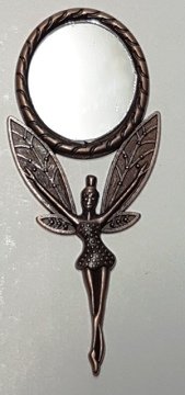 küçük metal melekli ayna BAKIR