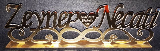 pleksi sonsuzluk mdf+pleksi tabanlık(isimlik)