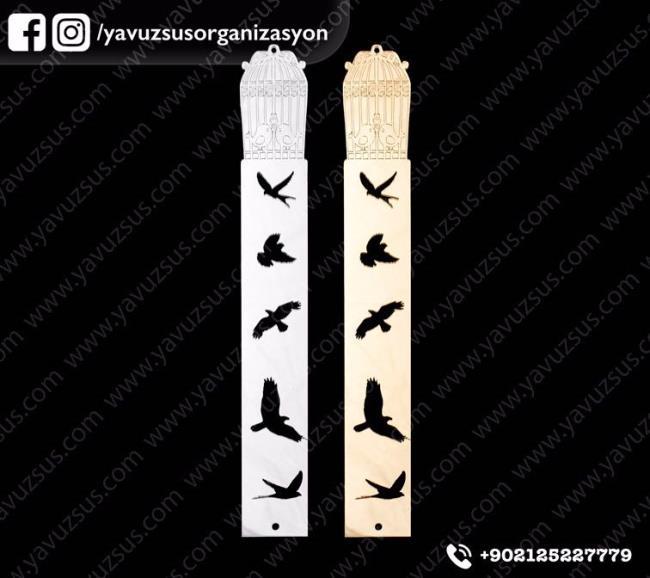 pleksi kitap ayracı  KAFES (3x22,5) GUMUS