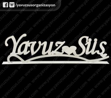 Ahşap dalgalı tabanlık(masa üstü isimlik)