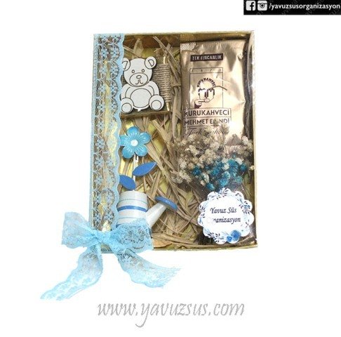 Kovalı Çiçekli Kahve &Çikolata Bebek Şekeri(20 ad)