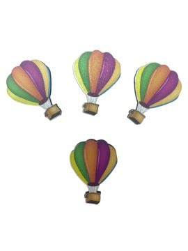 Ahşap Üzeri Uv Baskı Küçük Uçan Balon  Figür& obje