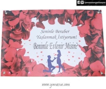Evlilik Teklifi İçin Branda & Afiş(70*50cm)