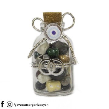 Mantar Şişede Çakıl Taşı Çikolata Nikah Şekeri20ad GUMUS