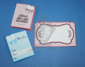 diş buğdayı davetiyesi 10ad (KLD) PEMBE