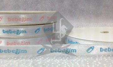1cm bebeğim baskılı kurdele saten PEMBE