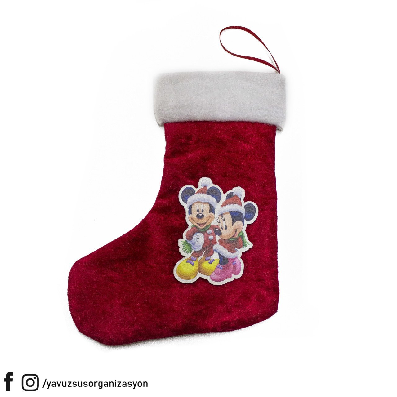 Kadife Yılbaşı Çorabı