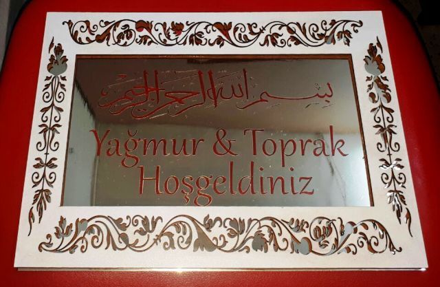 pleksi zeminli ahşap çerçeve 25x35 GUMUS