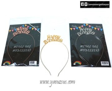 Metal Happy Brithday Taç