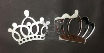 10 cm Pleksi kral&kralıçe taç (2mm) KRALICE