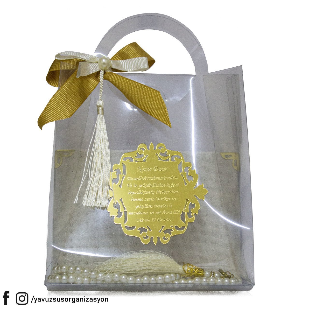 Asetat Çantada Yasinli Tesbihli Hediyelik (20ad)