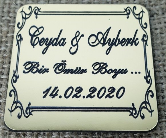 Desenli KARE  pleksi(5*5)2mm ALTIN