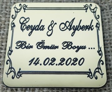Desenli KARE  pleksi(5*5)2mm ALTIN