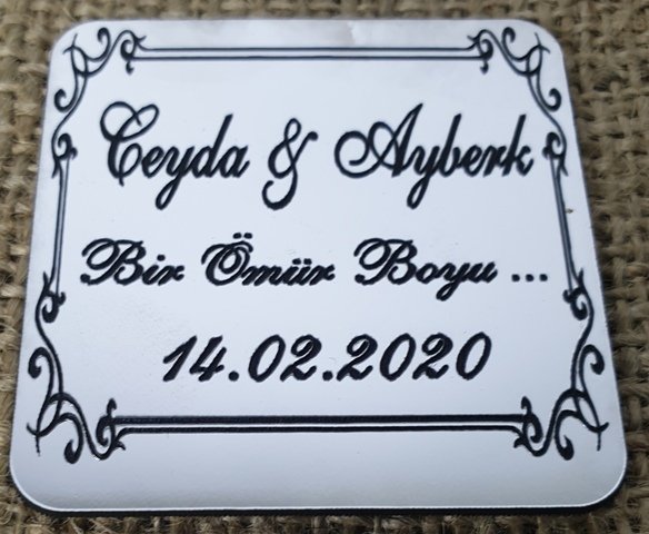 Desenli KARE  pleksi(5*5)2mm GUMUS