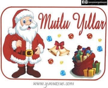 Dikdörtgen Yılbaşı Ahşap Pano(55*35cm)