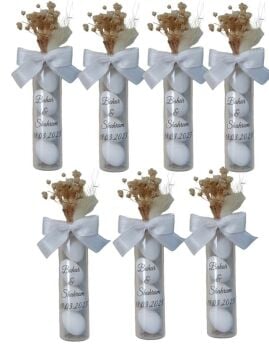 Şekerli Süslü Deney Tüpü Hediyelik Şişe(20 Adet)