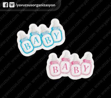 4 biberonlu baby yazılı sticker (50 ad)(KLD)