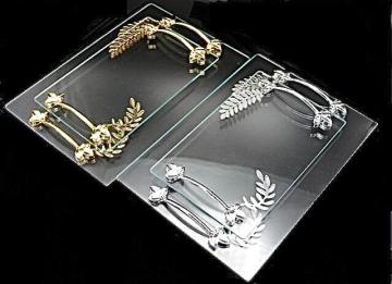 ŞEFFAF Dikdörtgen yapraklı tepsi seti