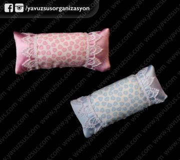 kalp desenli mini yastık(KLD) MAVI
