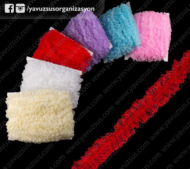 güpürlü  düz fırfır (20yrd) (KLD) PEMBE