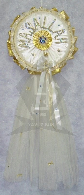 Yuvarlak maşallah kapı süsü ALTIN