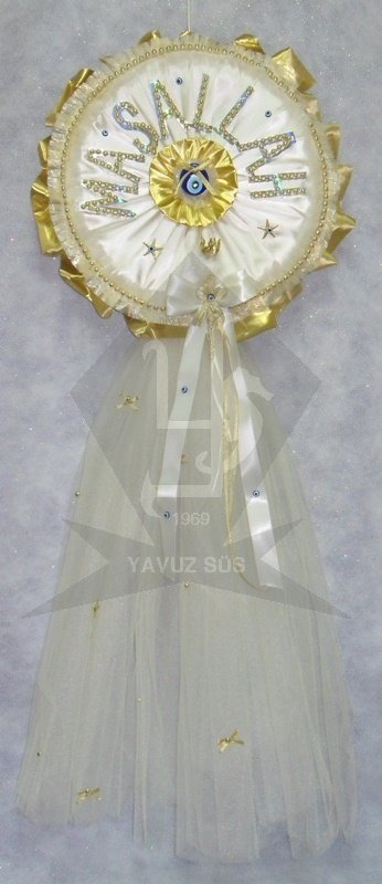 Yuvarlak maşallah kapı süsü GUMUS