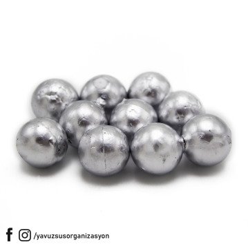 2 cm Altın Gümüş Strafor Top (10 Adet) GUMUS